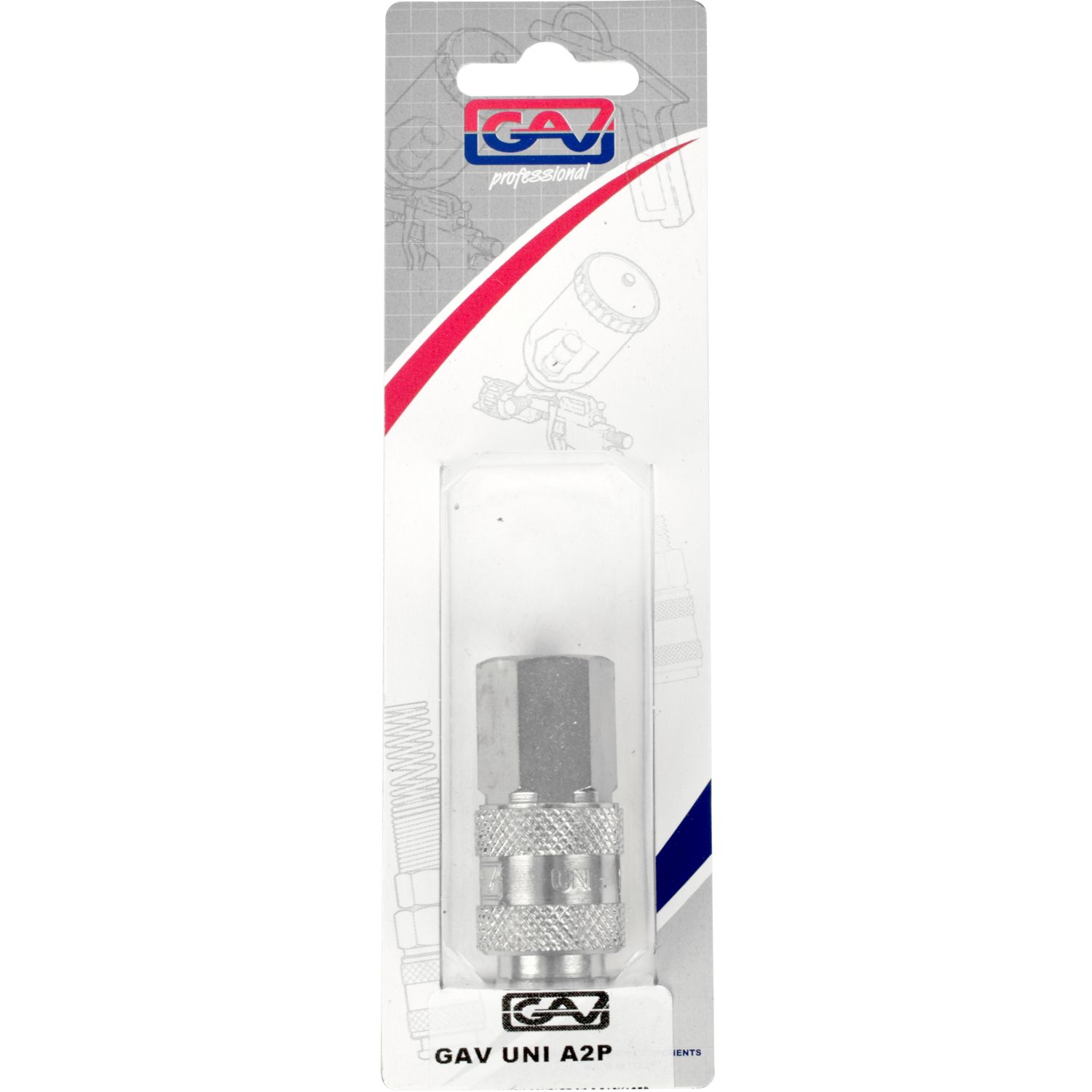 GAV UNI A2P Universal Quick Coupler 3/8" Female Packaged